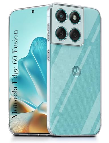 Image of Jkobi Back Cover for Motorola Moto Edge 60 Fusion (Silicone Clear Shockproof Case with Camera Protection | Soft and Flexible | Transparent)