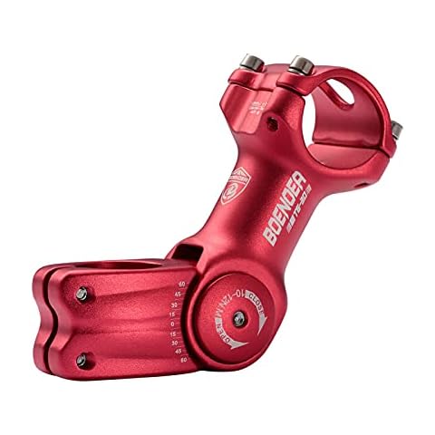 Boenoea 31.8mm Bike Stem 0-60 Degree Adjustable Bicycle Handlebar Stems 90mm 110mm MTB Stem Aluminum Alloy for Mountain Road Bike MTB BMX Cycling Cover