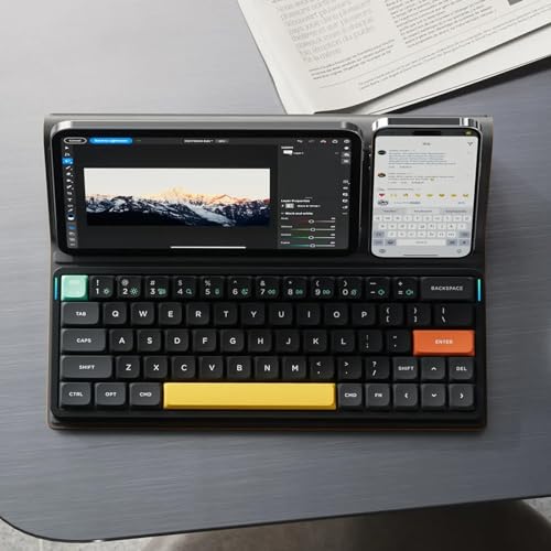 Image of nuphy Air60 V2 Portable Wireless Keyboard 60% Low Profile Mechanical Keyboard Support QMK /VIA Compatible with Windows /mac OS /Linux Supports Bluetooth 5.1 /2.4GHz /Wired (USB-C) Gateron Moss Switch