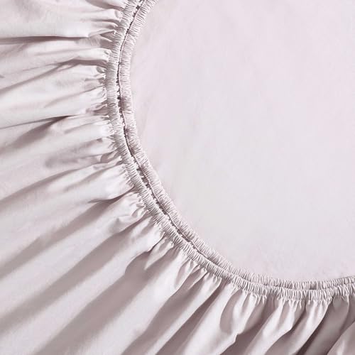 Calvin Klein - Twin XL Bed Sheets, Relaxed Garment Washed Cotton Percale Bedding Set with Matching Pillowcases, Deep Pockets, Oeko-TEX Certified (Washed Percale Pink, Twin XL) by Calvin Klein - Used condition - Image 4