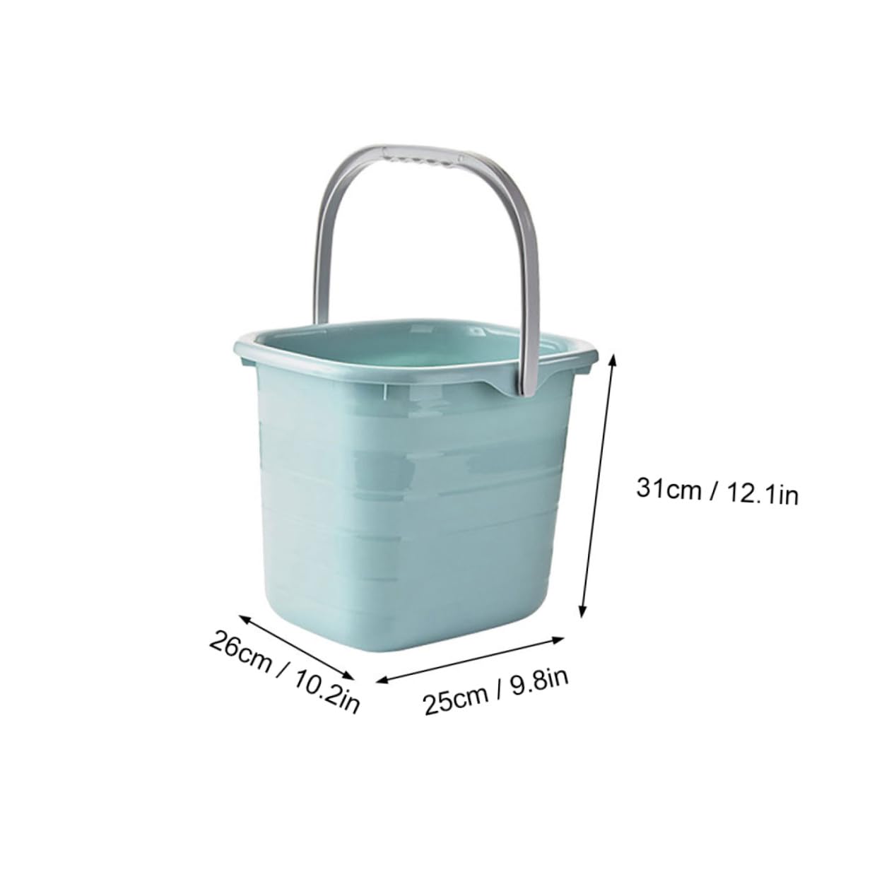Secchio D'acqua in Plastica Manico Robusto per Giardinaggio e Piante da Giardino per Famiglie e Ranch