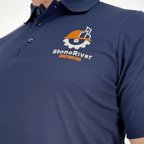 Polo personalizado bordado con logo, camisa de trabajo y golf, personaliza tu texto o logo, uniforme empresarial miniatura 3