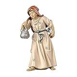  Holyart Femme avec cruche en Bois Peint crèche Rainell 11 cm Val Gardena