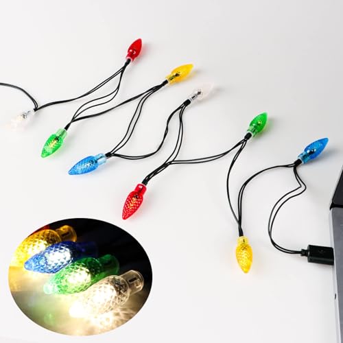 2Pack LED Christmas Lights Charging Cable USB and Bulb Charger 50inch 10led Multicolor Available with Phone 5 5s 6 6plus 6s 6s Plus 7 7plus 8 8plus X XR XS XS Max 11Pro Max 12 Pro max