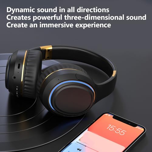 Casque anti-bruit sans fil avec son stéréo et lumières pour le voyage