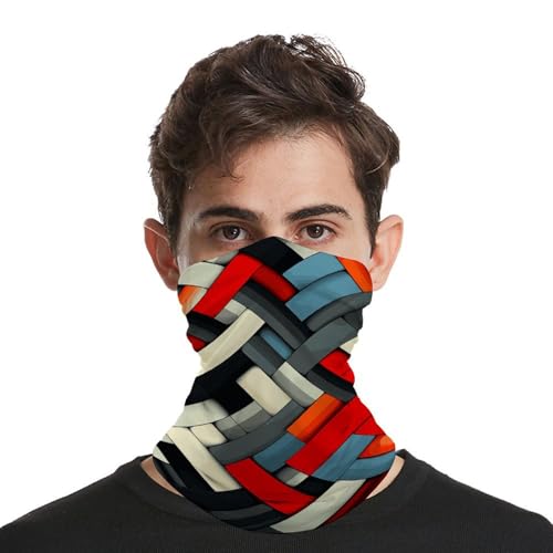 Mascarilla facial geométrica diagonal para clima frío, pasamontañas elástico para hombre y mujer, bufanda para cuello, resistente al viento, bandana para motocicleta, ciclismo, esquí y fiesta miniatura 4