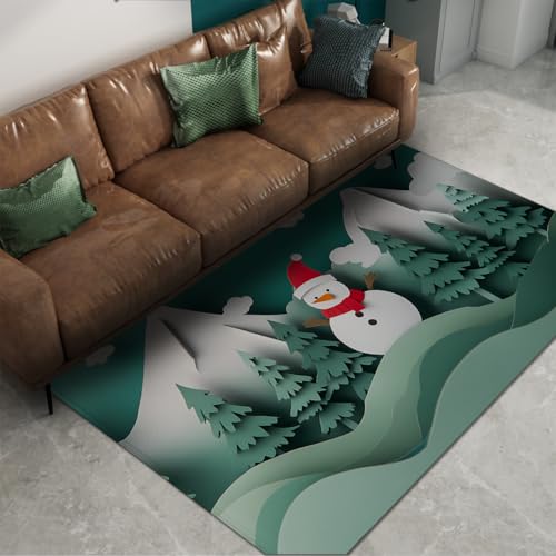 Tapis de Noël pour Salon Moderne et Zone Canapé Hivernale