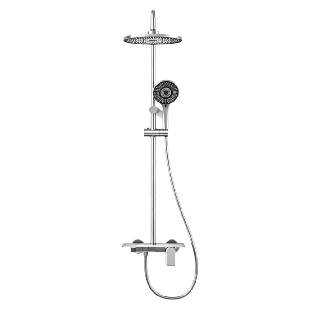 Saliscendi Doccia 4 funzioni, soffione Pioggia manopola per Bagno | Struttura metallica resistente, 4 modalità acqua, altezza regolabile,compatibile con raccordi standard bagno