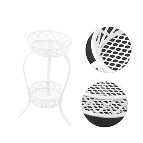 SHOWERORO 1Pc Casa De Bonecas Ferro Flor Rack Mini Plantas Pote Suporte Micro Paisagem Decoração Rac