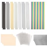 XIXIAN Plastic Welding Rods,90 PCS Plastic Welding Rods ABS PP PU PE PA PC TPO 7 Types of Welder rod