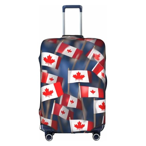 Housse de protection élastique pour valise Canada blanche taille moyenne