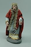 Material: Ton Oliver Krippenfigur, bekleidet – König Magier Gaspard – 12 cm