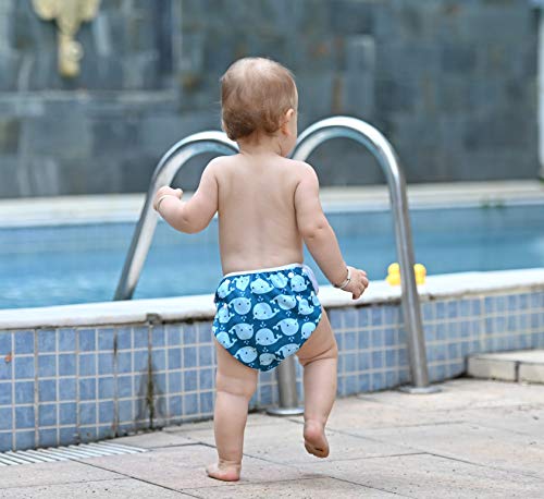 Alvababy Swim Diapers 2Pcs Baby & Toddler Snap One Size Reusable Adjustable Baby Shower Gifts Baby Boy Sw18-21 #TOP5