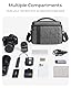 bagsmart Kameratasche Spiegelreflex DSLR SLR Fototasche Spiegelreflexkamera Systemkamera Objektive Zubehör mit Regenschutzhülle Grau