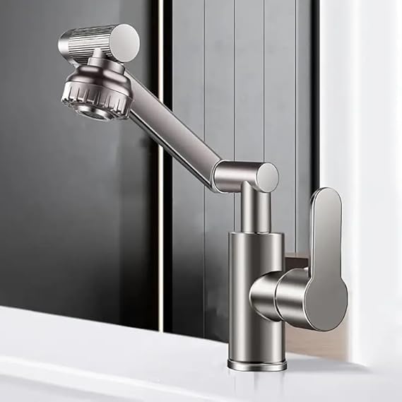 Image of VENJA Single-Lever Hot & Cold Basin Mixer - 2-Mode Easy-Use Plastic Wash Basin Tap with Cold /Hot Input Provision - Intuitive, Durable, Space-Saving Design for Homes & Bathroom