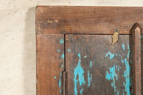 Biscottini Innentür Fenster L 61,5 x T 8,5 x H 44,5 cm - Holztür - Türen für Innen und Außen - Wohnkultur