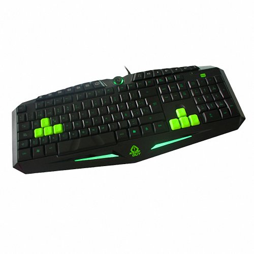 Keep Out F85 - Teclado (retroiluminación LED), Negro y Verde