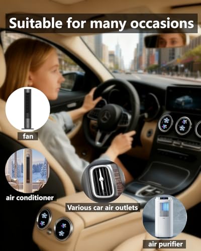 Image of Bling Flower Car Accessories for Women Interior Aesthetic, Flower Decorative Vent Clips, Car Air Conditioner Clip Automotive Interior Decoration Fragrance-Free Aromatherapy Tablets, Add Your Own Scent