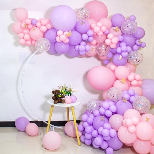 Image of 100pcs Pastel Purple Latex Balloons 12 inch | Lavender Light Purple Lilac, Easter Wedding Anniversary, Bridal Shower Bachelorette Birthday, Princess Party Decorations