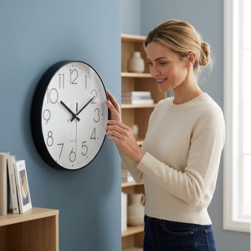 Image of jomparis 16 Inch Large Wall Clock Modern Elegant Style for Living Room Office Kitchen Dining Room