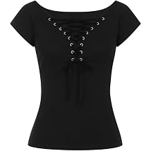 Hell Bunny Belladonna Top Black H