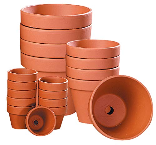VBS Terrakotta-Töpfe 10 Stk, Ø innen 14cm Blumentopf Tontopf pflanzen Blumen