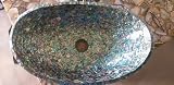 Lavello decorativo in conchiglia di abalone I lavello da bagno in conchiglia di abalone I Royal Hand wash Bowl I 50 x 40 cm accessori fatti a mano I lavabo da cucina