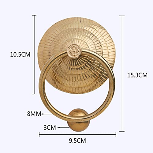 Golpeador de puerta o aldaba para puerta vintage hecha de latón macizo y metal resistente B 8