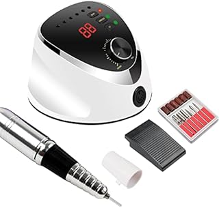 35000 RPM Nail Drills for Acrylic Nails Professional Electric Nail Drill Machine Nail File Set for Acrylic Gel Nails, Nail Drills Manicure Pedicure Tool with LED Display and Nails Drill Bits Kit