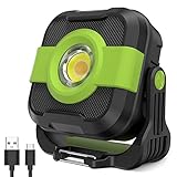 LED Strahler Akku, Tavaler Led Arbeitsleuchte 20W 1500 Lumen Akku Strahler USB-C Aufladbar 9000 mAh Akku Lampe mit Magnet und Powerbank Akku Baustrahler Outdoor IP65 Wasserdicht Campinglampe