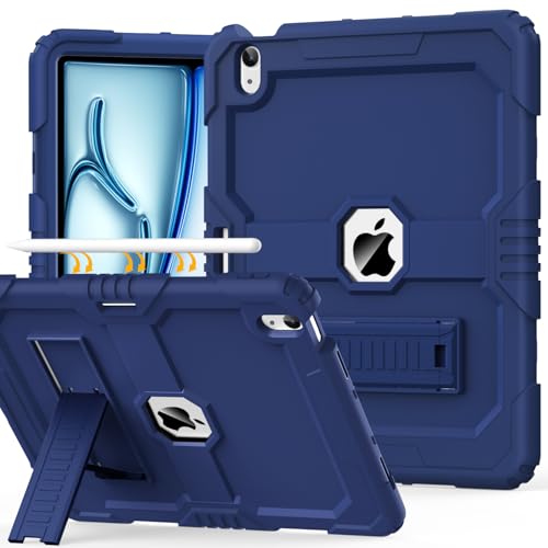 OKP Case for New iPad Air 13 inch M3 (2025), for iPad Air 13-inch M2 (2024), Heavy Duty Shockproof Rugged iPad Air 13'' Protective Cover with Pencil Holder & Built-in Stand, Gray by OKP - Used condition - US$11.77