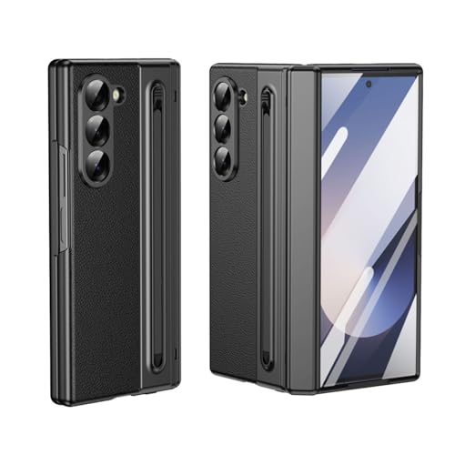 Galaxy Z Fold 6 �p �P�[�X ���U�[�e�N�X�`���M�����N�V�[ Z �t�H�[���h6�P�[�X �X�g���b�v�z�[�� �q���W�� �ی�J�o�[ S�y���������[ ���b�L ���^ �y�� (��) 25-Fold 6-01