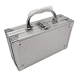 kowaku Aluminum Alloy Chip Case Chip Holder Storage Case Lockable Storage Container Hold 100 Chips Chip Carrier for Activities Party