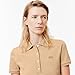 Lacoste Women's L.12.D Slim Fit Stretch Mini Pique Polo Shirt, Viennese Beige, 36