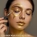 Wismee Makeup Metallic Golden Powder with Mixing Liquid,Cosmetic Shimmer Highly Pigmented Face Body Paint for Halloween Cosplay SFX Costume Party