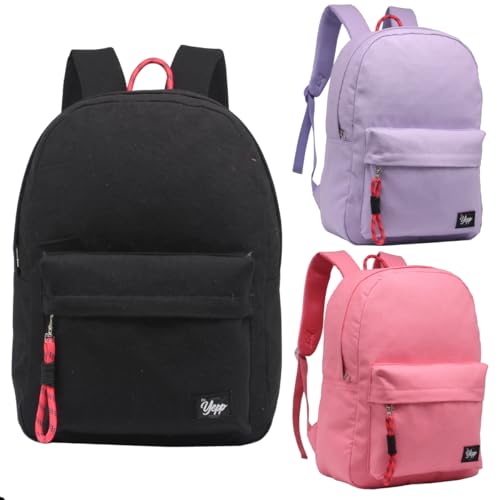 Mochila Escolar Juvenil Costas Lisa Resistente Premium Feminina Criança (PRETO)