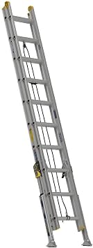 20ft Aluminum D-Rung Extension Ladder with Werner LevelSafe Pro Leveler