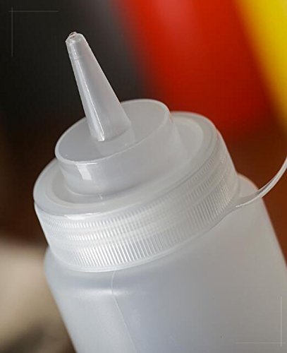 Miniatura 7 de 3 botellas vacías recargables de 12 onzas líquidas de condimentos para salsa exprimible de grado alimenticio, recipiente de almacenamiento de