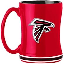 FANMATS NFL Atlanta Falcons 14 oz Relief Coffee Mug 14 Fluid Ounces | Ceramic | Sculpted 3D Logo | Team Color | Great Gift