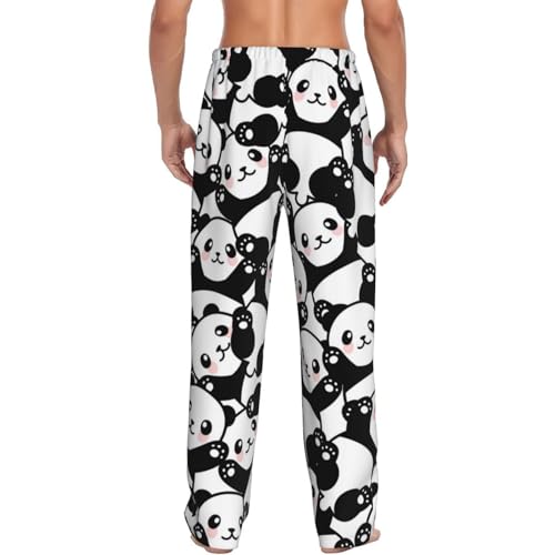 Red Ladybugs Yellow Men's Pajama Pants Warm Sleepwear Pants Pajama Bottoms Lounge Pants With Pocket Drawstring3