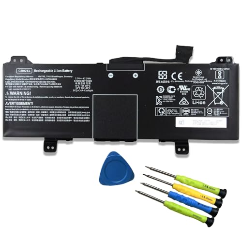 EFOHANA GB02XL GM02XL 917725-855 Laptop Battery Replacement for HP Chromebook X360 11 G2 G7 G8 EE Chromebook 14 G5 G6 14-DB 11A G6 G8 EE Series 7.7V 47.3Wh 6000mAh