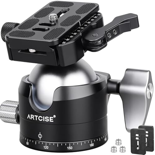 ARTCISE 56mm Low Profile Tripod Ball Head with Quick Release