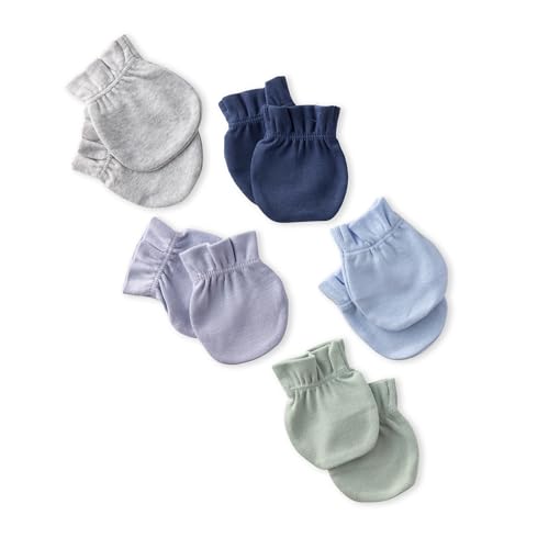 Image of Morgan 5-Pack Baby Mittens 100% Organic Cotton No Scratch Mittens for Newborn Baby Boys & Girls