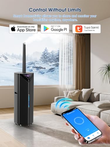 Image of 5Gal Humidifiers for Bedroom Large Room 2800 sq ft, 19L Quiet Humidifiers for Large Room, Floor Humidifier with 6 Mist Mode & Auto 180Mist Tube for Home Whole House School Office Commercial Plants