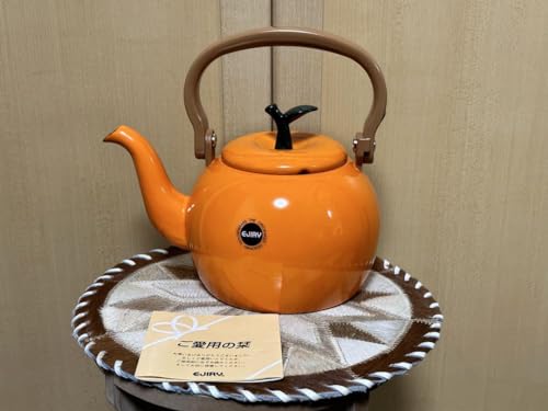 レア　希少　オレンジ　エジリー　日本製　ケトル　やかん　ホーロー レア 希少 オレンジ エジリー 日本製 ケトル やかん ホーロー