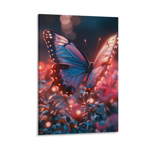 Impression sur toile papillon decoration murale premium pour un interieur chic