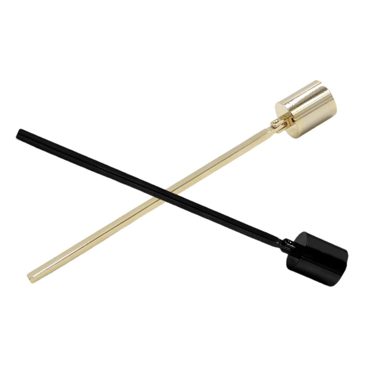 ERINGOGO 2pcs Vintage Candle Extinguisher Handle Taper Candle Snuffer Stainless Steel Decor Accessory for