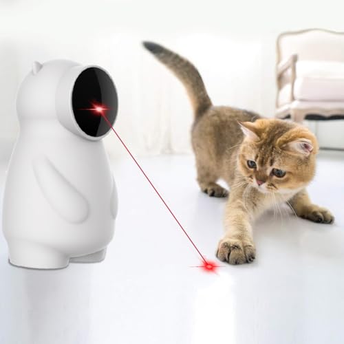 LEMENG Giochi per gatti,Giocattolo LED Automatico per Gatti Attivato dal Movimento, Ricaricabile, Giocattolo Interattivo per Gatti Indoor/Gattini/Cani,USB Ricaricabile Funzione