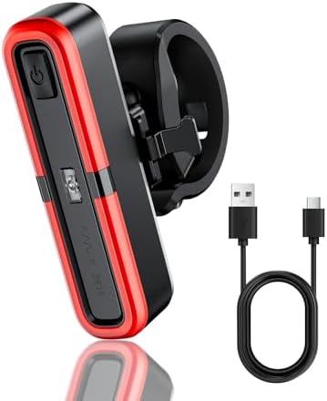 OnMeto Fahrrad Rücklicht Mit Bremsblinkfunktion, StVZO zugelassenen, Led Rücklicht Fahrrad USB Type-C Wiederaufladbares Fahrradlicht hinten Rücklicht Ebike IPX5 Wasserdicht für Ren
