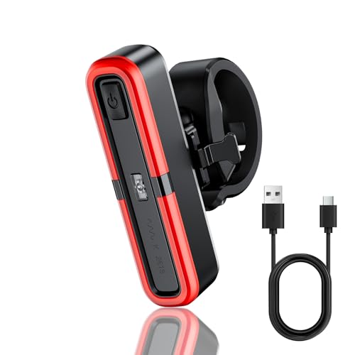OnMeto Fahrrad Rücklicht, Led Rücklicht Fahrrad USB Type-C Wiederaufladbares Fahrradlicht hinten Rücklicht Ebike IPX5 Wasserdicht für Rennrad, MTB, E-Bike (Schwarz) OnMeto Fahrrad Rücklicht, Led Rücklicht Fahrrad USB Type-C Wiederaufladbares Fahrradlicht hinten Rücklicht Ebike IPX5 Wasserdicht für Rennrad, MTB, E-Bike (Schwarz)